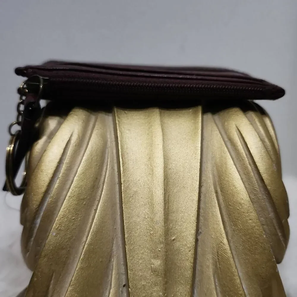 Vintage Coach Mini Skinny ID Case / Keyring Coin Pouch.